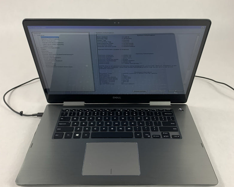 Dell Inspiron 7573 2-in-1 15.6" I7-8550U 1.8 GHz 16 GB RAM No OS No HDD No Batt