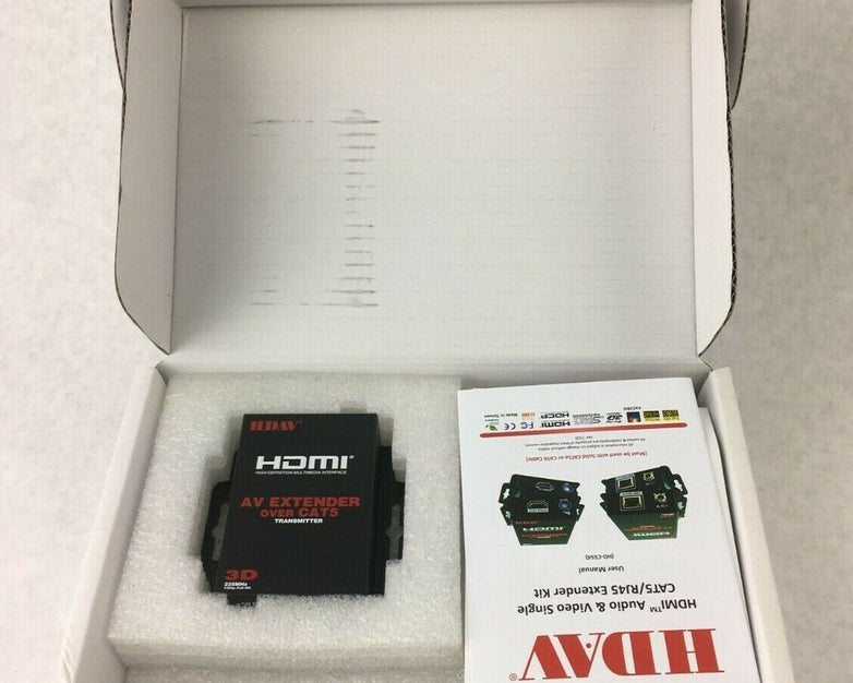 HDAV HD-C5S4 HDMI Audio Single Extender Over CAT5 UTP HD 3D 1080p (Lot of 2)