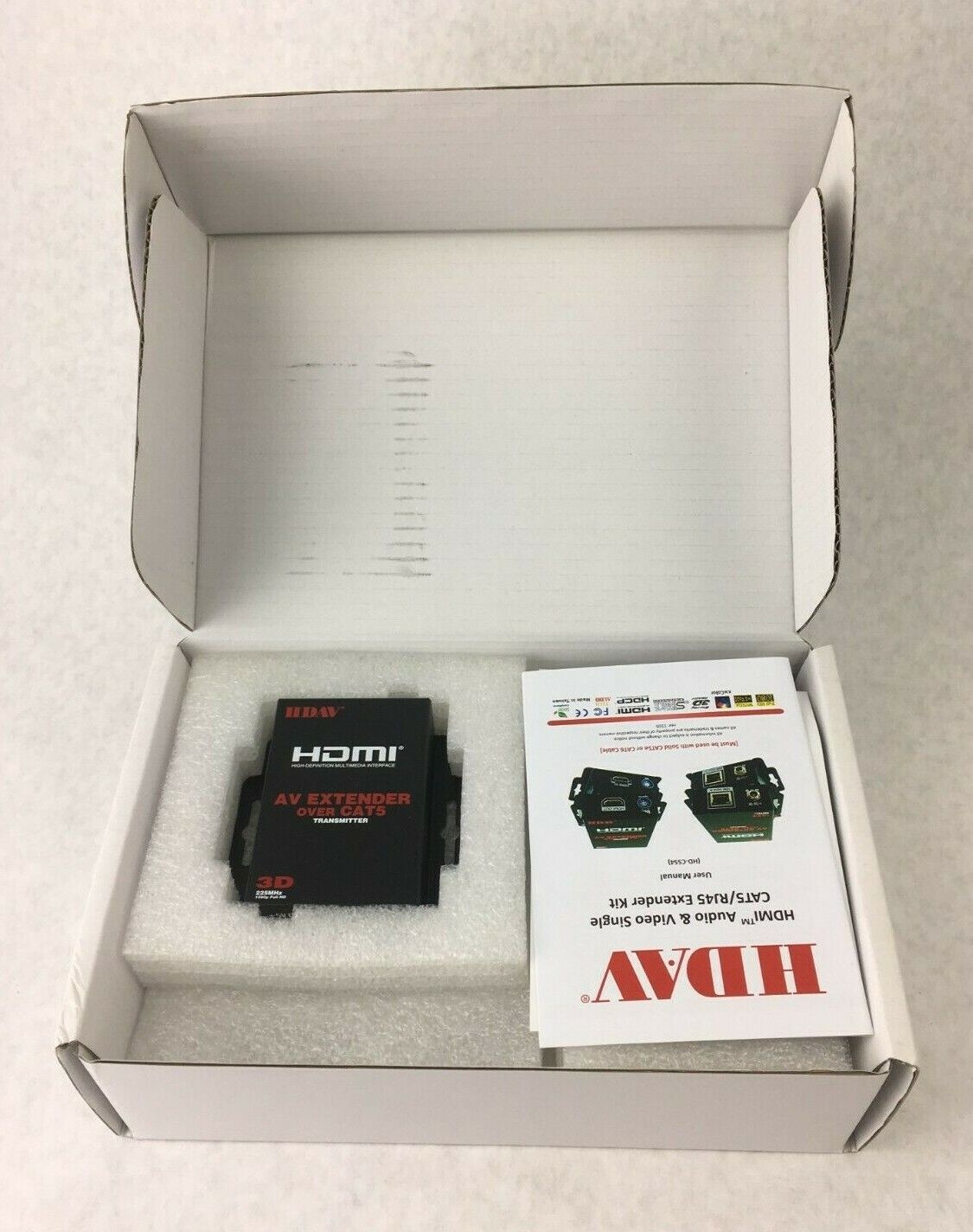 HDAV HD-C5S4 HDMI Audio Single Extender Over CAT5 UTP HD 3D 1080p (Lot of 2)