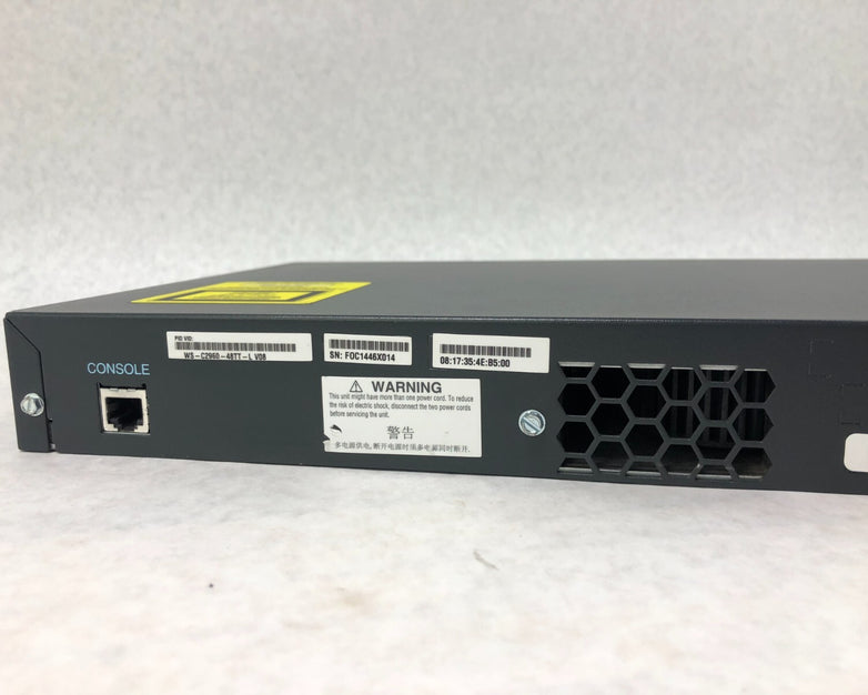 Cisco WS-C2960-48TT-L Catalyst 2960 48P 10/100 Ethernet Switch
