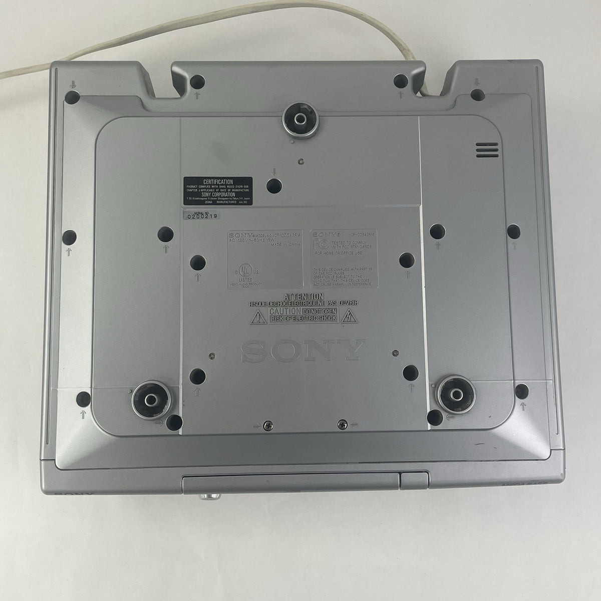 Sony ICF CD543RM Kitchen Cabinet Radio CD No Remote No Hardware Tested8