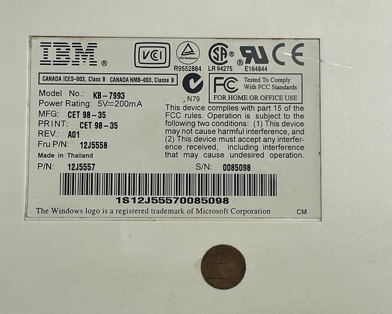 IBM KB-7993 Keyboard Tested