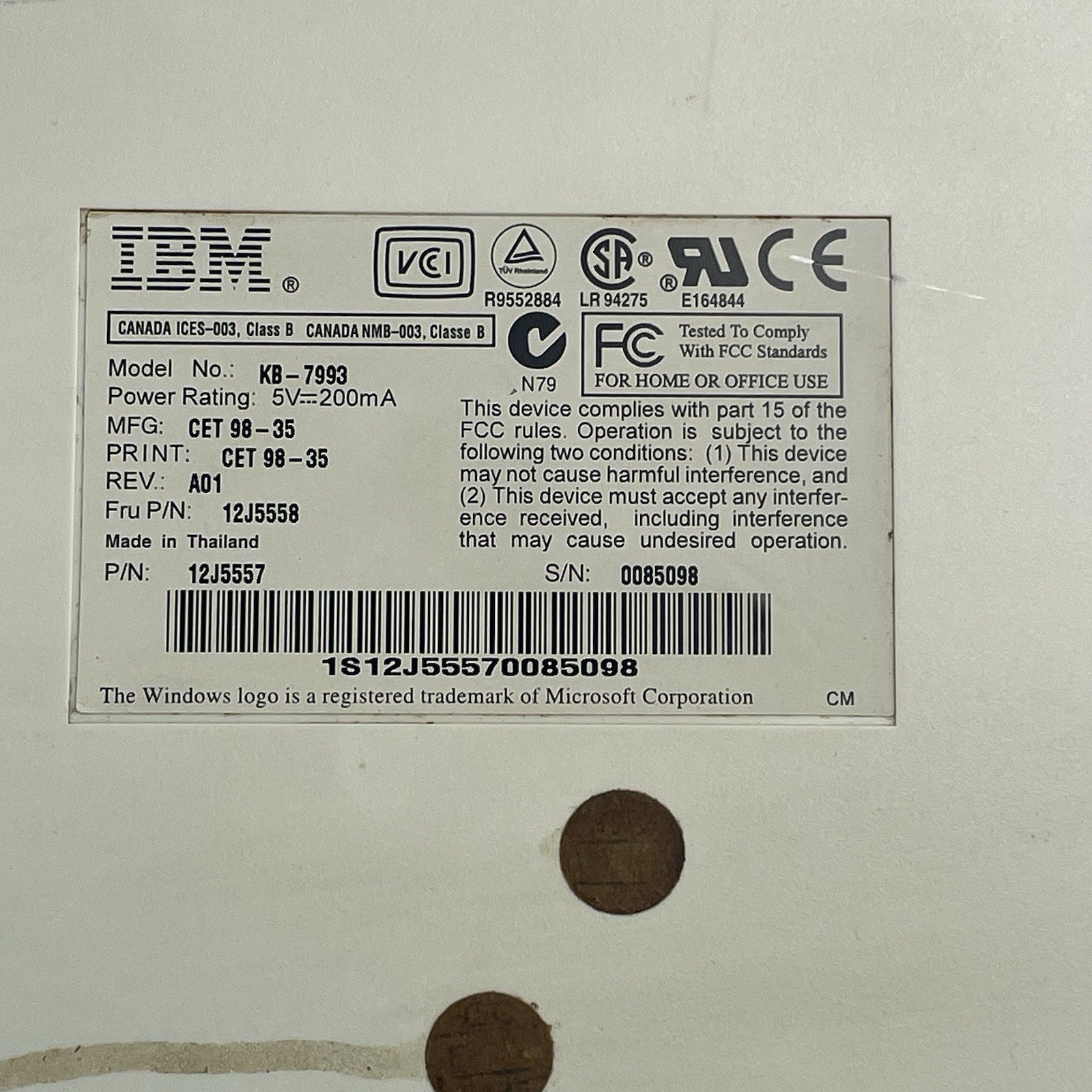 IBM KB-7993 Keyboard Tested10