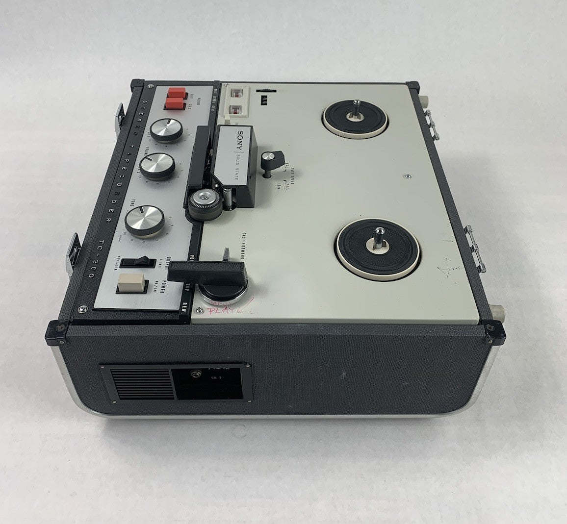 Sony TC-200 Stereo Tapecorder w/ Detachable Speakers - Parts or Repair