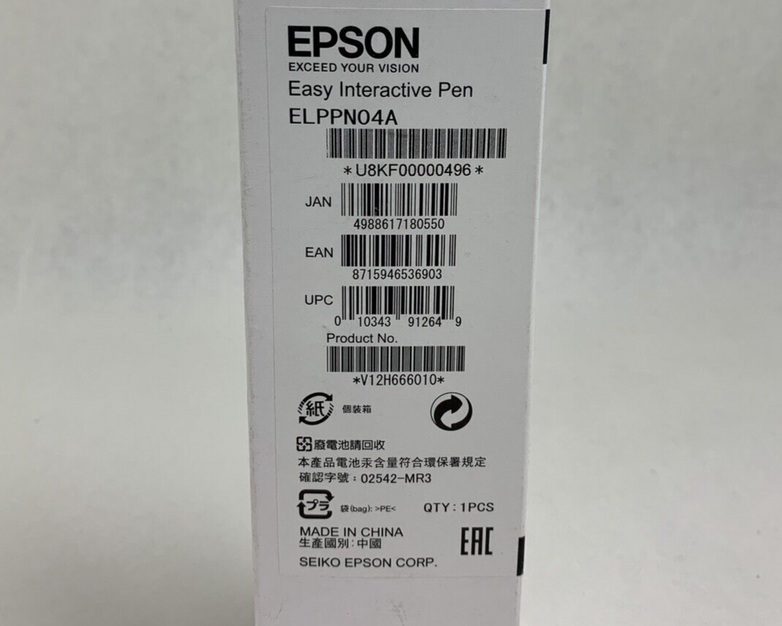 New Box Opened Epson Easy Interactive Pen ELPPN04A Orange