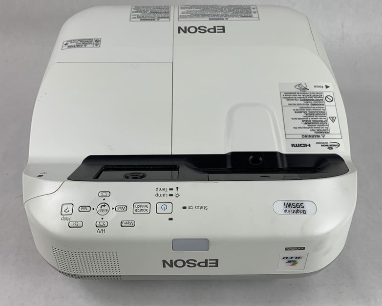 Epson H599A BrightLink 595Wi LCD Lamp Projector 3538 Lamp Hours No Remote