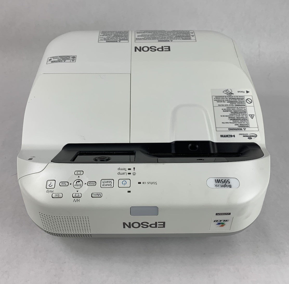 Epson H599A BrightLink 595Wi LCD Lamp Projector 3538 Lamp Hours No Remote3