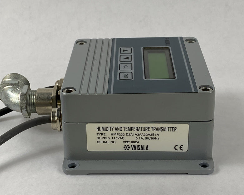 Vaisala HMP233 Humidity and Temperature Transmitter D2A1A2AA32A2B1A w/ Probe