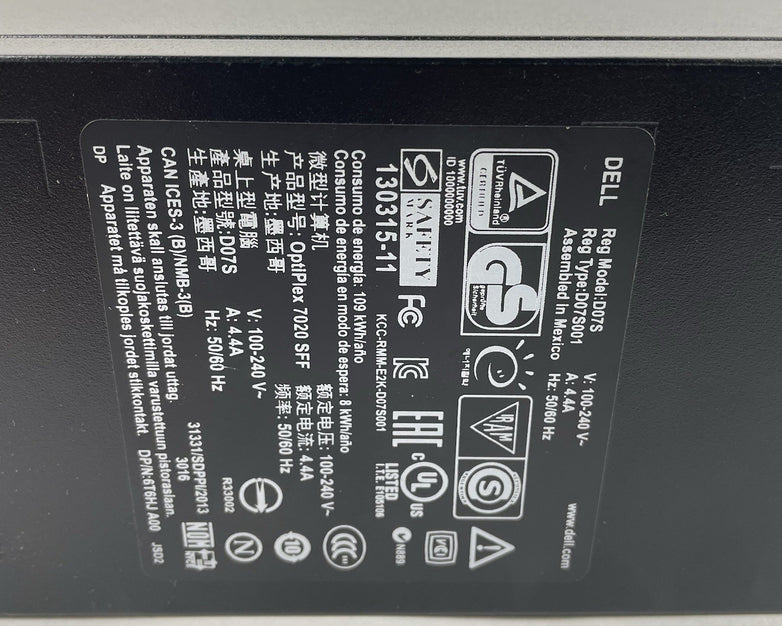 Dell Optiplex 7020 SFF i7-4790 3.60 GHz 4 GB RAM No HDD/OS