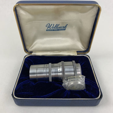 Wollensak Raptar 3" f/4 Cine Telephoto C Mount Lens w/ Protective Case