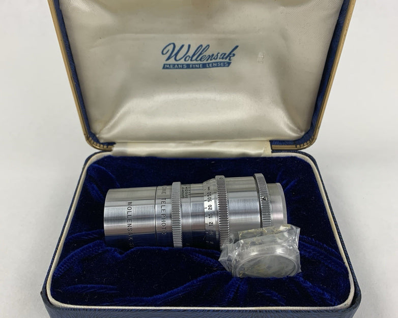 Wollensak Raptar 3" f/4 Cine Telephoto C Mount Lens w/ Protective Case