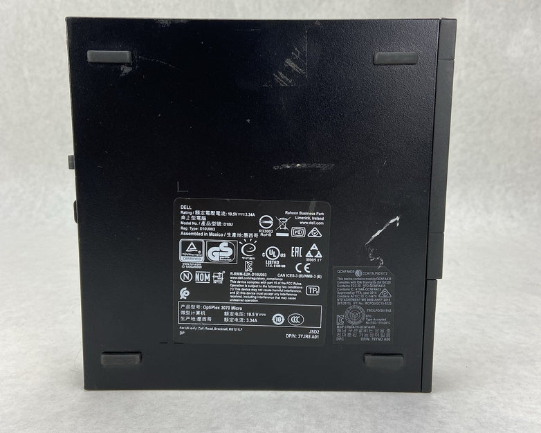 Dell Optiplex 3070 Micro Intel core i5-9500T 2.2GHz 8GB RAM w/AC No HDD/OS