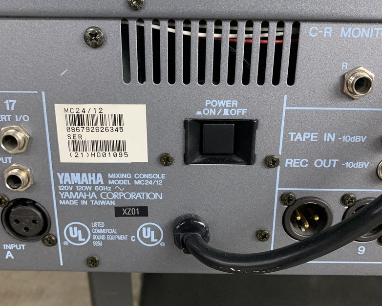 Yamaha Mixing Console MC24/12 XZ01 Tested w/ 2 Bad Lanes Parts and Repair