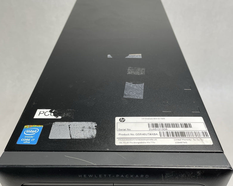 HP EliteDesk 800 G1 DT Intel i7-4790 3.60 GHz 32 GB RAM No HDD No OS