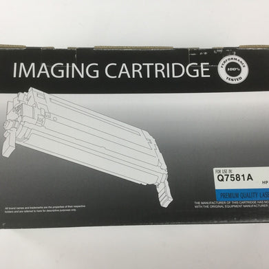 IMAGING CARTRIDGE, Cyan Toner Cartridge Compatible for HP 3800, Q7581A NEW