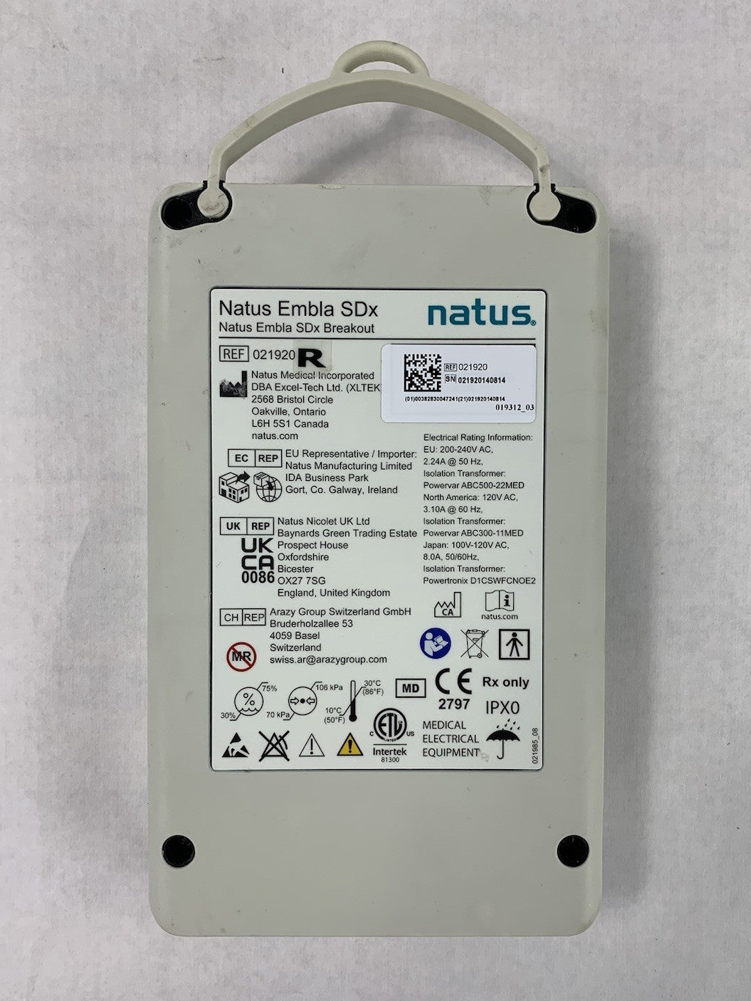 Natus Embla SDx Brain Monitor 021920 Breakout Box