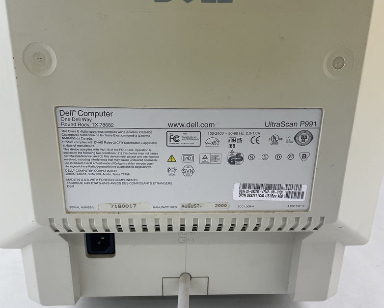 Dell UltraScan 18" P991 Flat Trinitron CRT Monitor