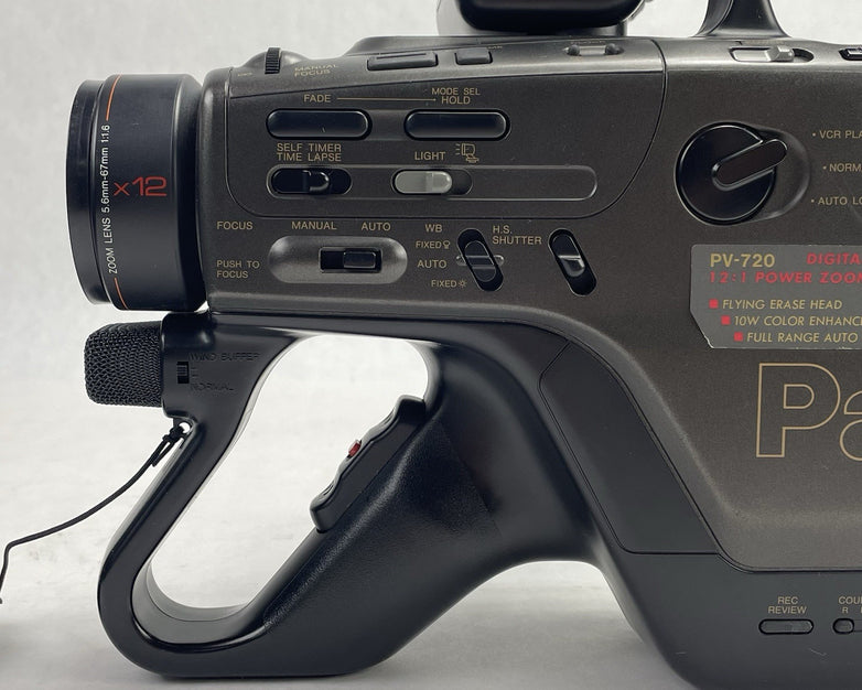 Panasonic OmniMovie VHS HQ Camcorder In Case Model PV-720 For Parts