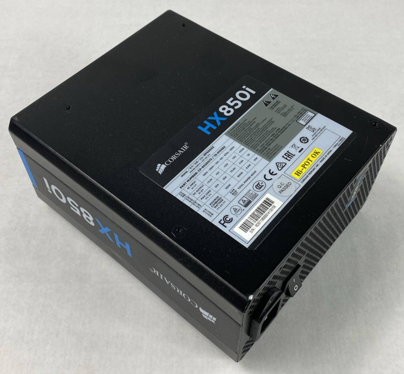 Corsair HX850i 850W Power Supply No Cables Untested