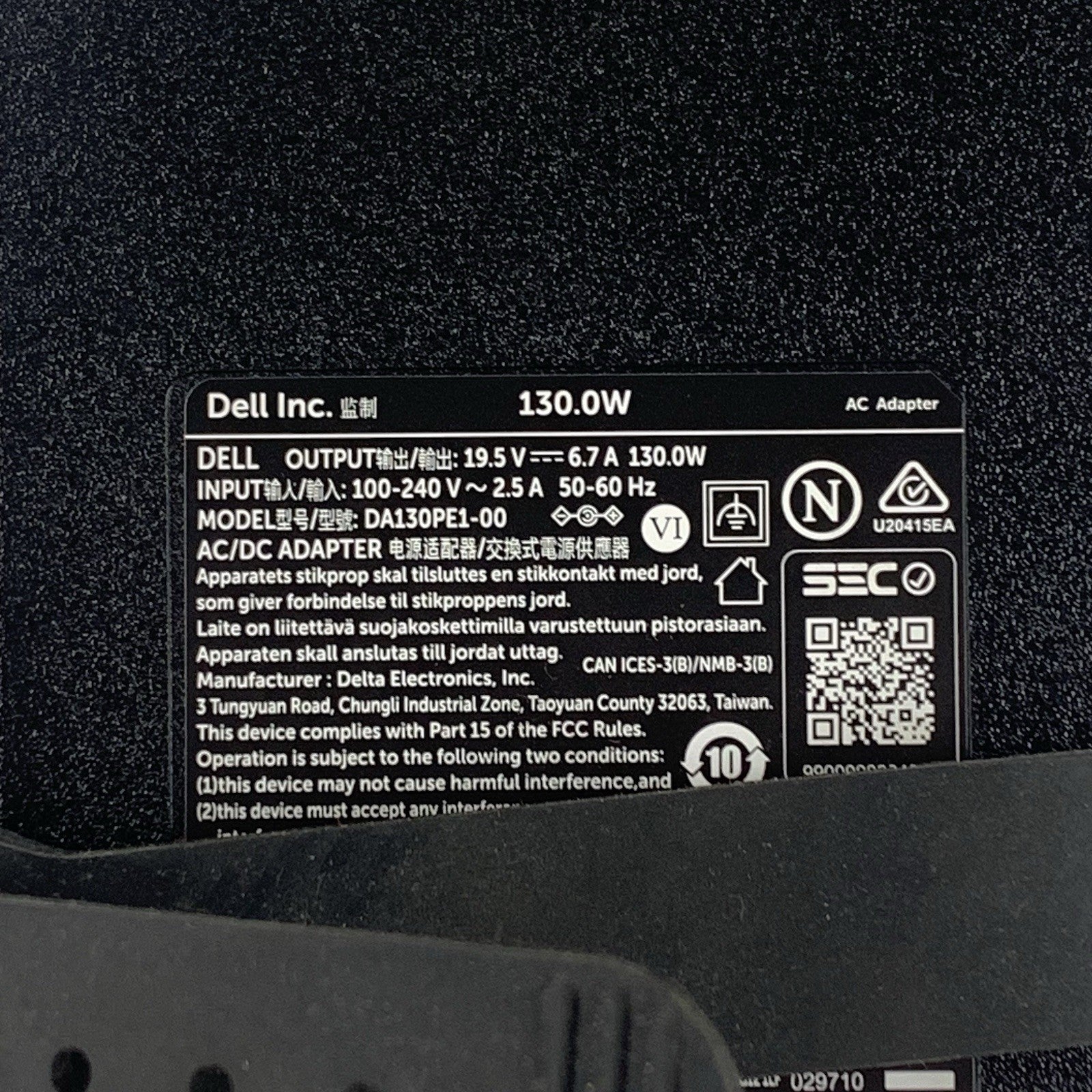 Dell DA130PE1-00 130W AC Adapter 19.5V 6.7A PA-4E OEM Laptop Charger Lot of 5x2