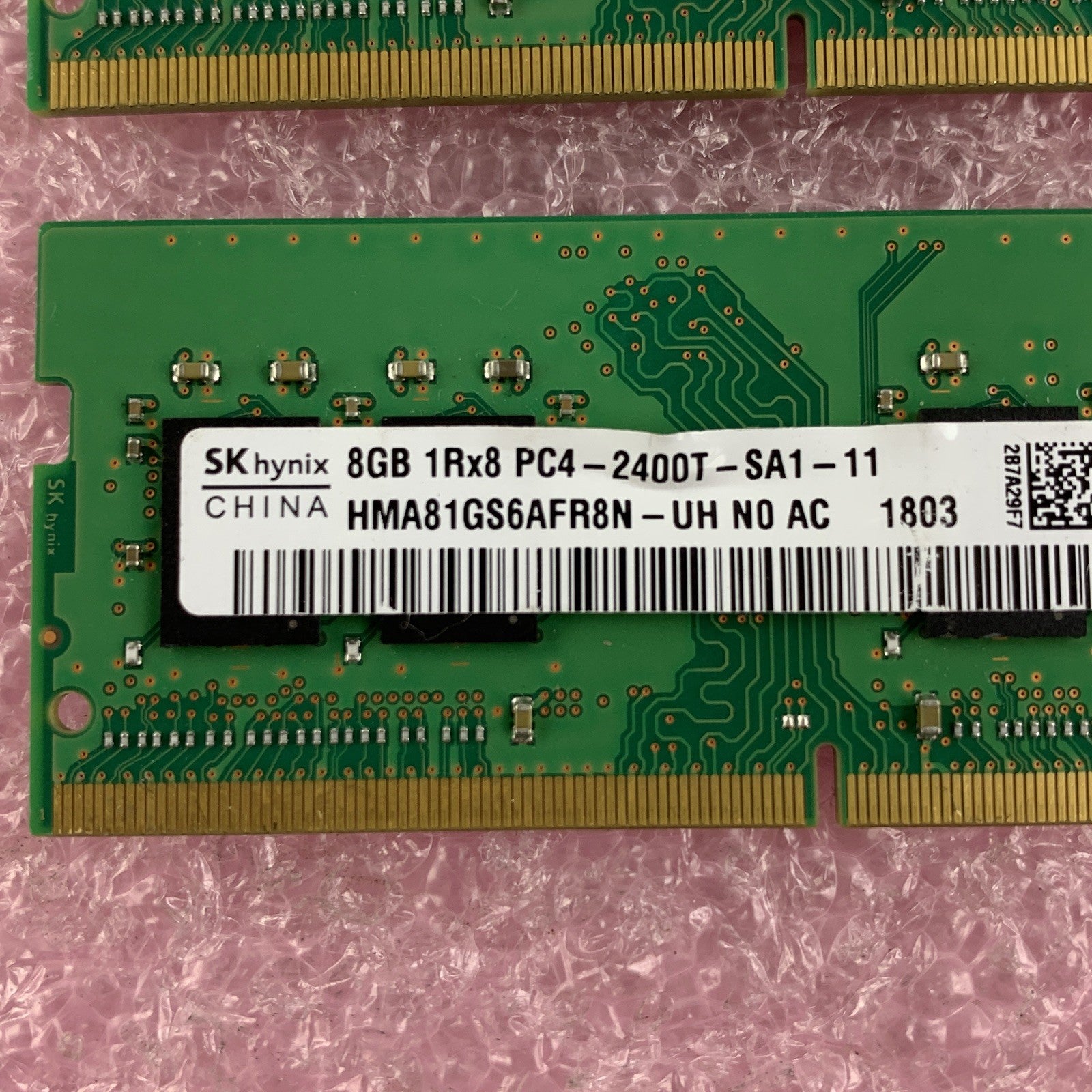 SK Hynix 8 GB HMA81GS6AFR8N-UH PC4 DDR4-2400 Laptop Ram Memory Lot of 4