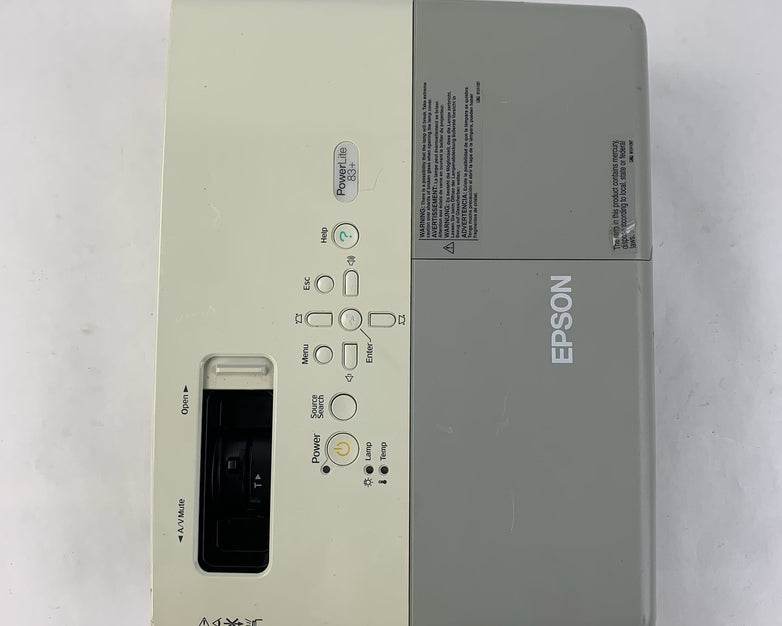 Epson PowerLite 83+ EMP-83H LCD Projector - No Remote - 642 Lamp Hours