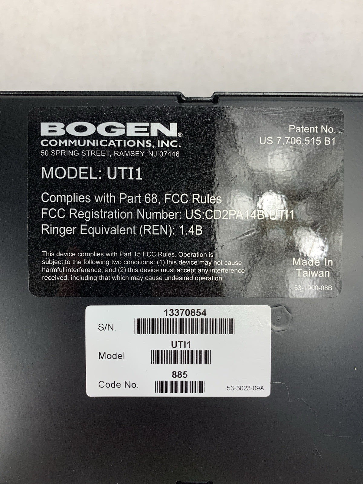 Bogen Communications UTI1 Universal Paging Interface