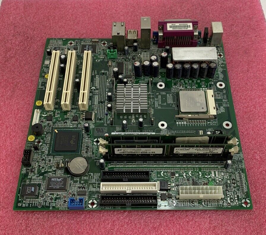 Dell Dimension 2400 MT Motherboard Intel Celeron 2.4GHz 768MB RAM No Shield