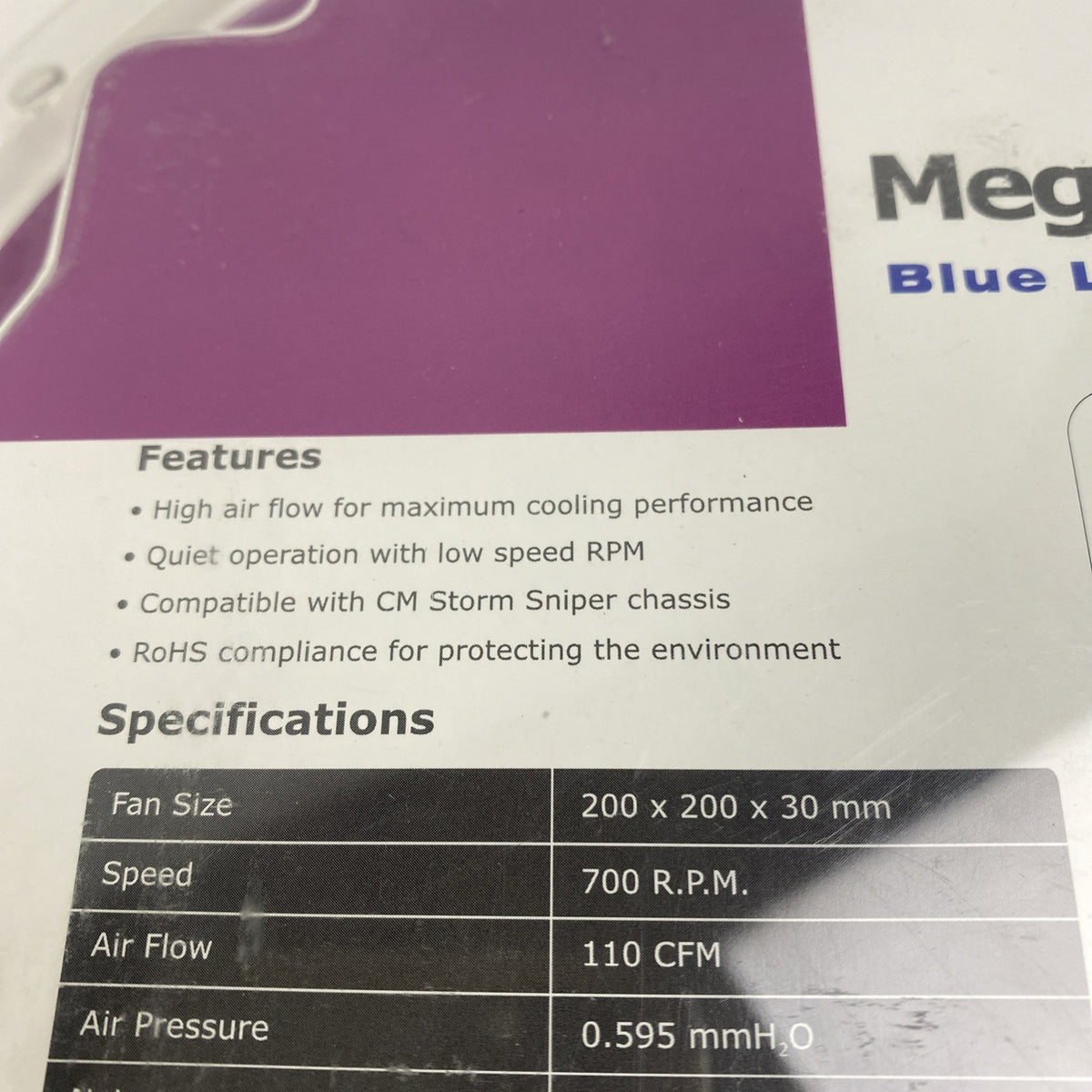 Cool Master R4-LUS-07AB-GP MegaFlow 200 Blue LED - Lot of 26