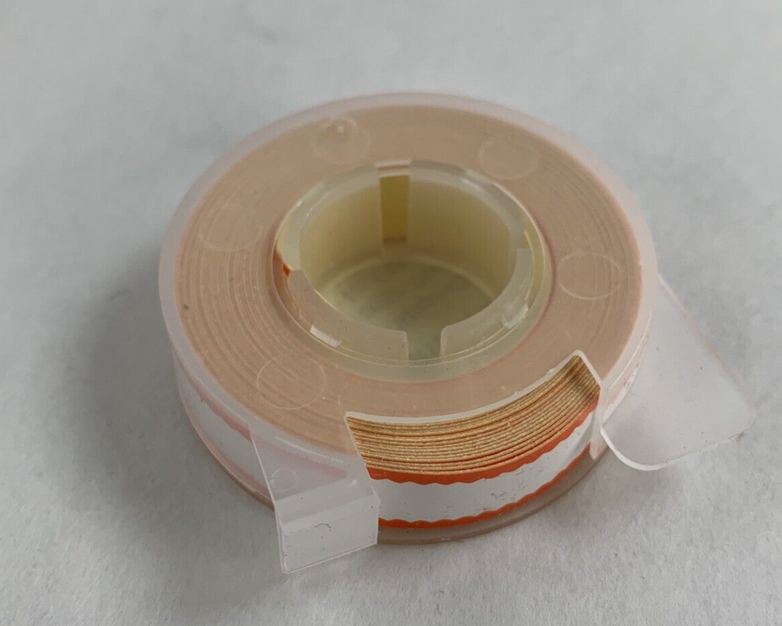 Dymo 610026 Esselte PosiPrint Labeling Tape White Orange Border 3/8"x10" 9 Rolls