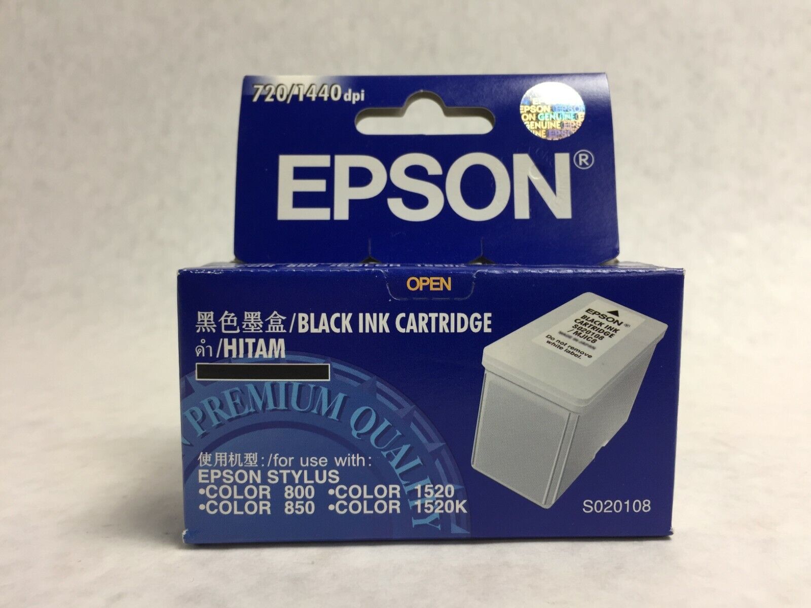 Epson Black Ink Cartridge S020108 (Lot of 3)
