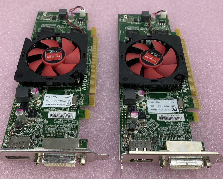 Lot( 2 ) Dell 0NFXD5 1GB AMD Radeon HD 6450 DisplayPort DVI PCle Low Profile