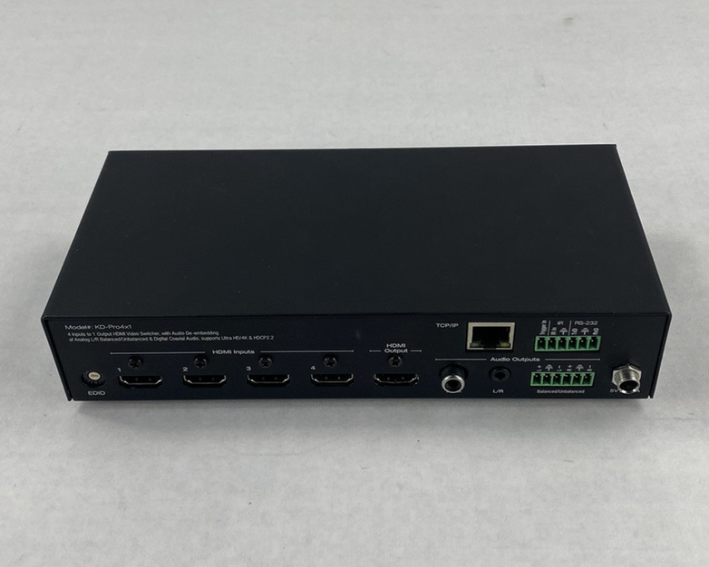 Key Digital KD-Pro4x1 HDMI Video Switcher No AC Adapter Power Tested