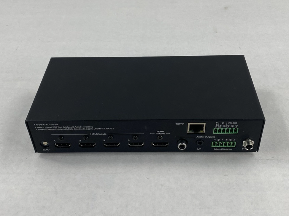 Key Digital KD-Pro4x1 HDMI Video Switcher No AC Adapter Power Tested