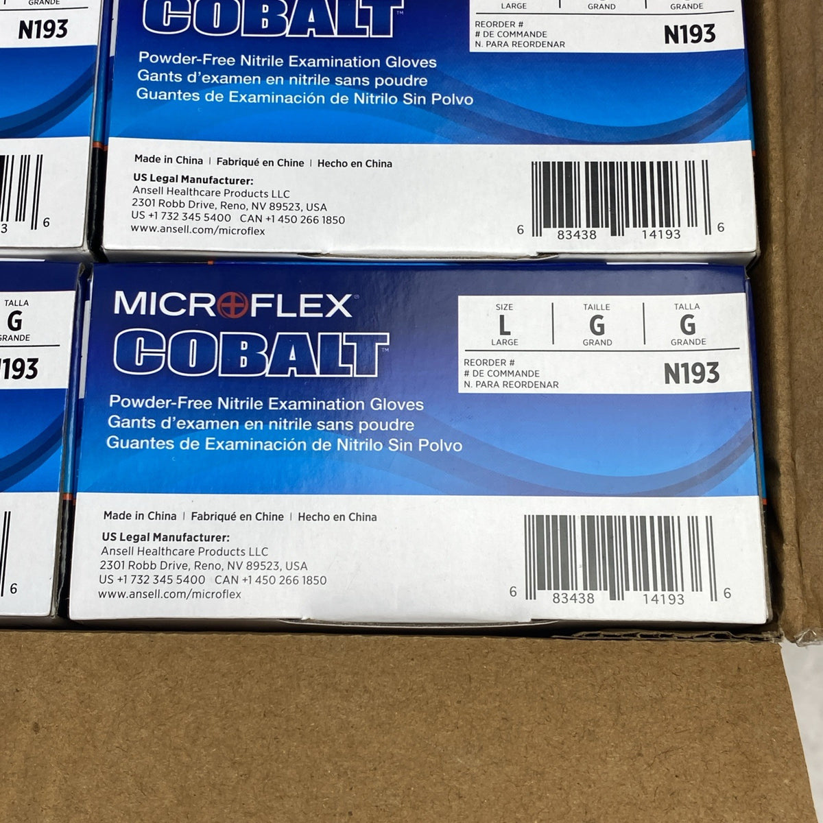 Ansell Cobalt N193 Powder Free Nitrile Examination Gloves Size Large 1000 Count4