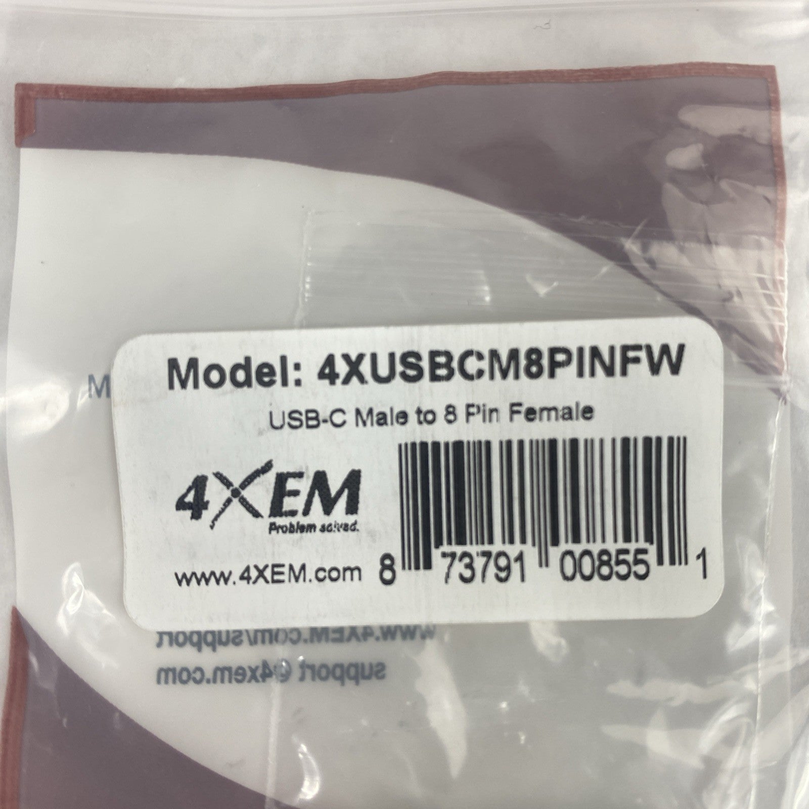 4XEM 4XUUSBCM8PINFW USB-C male To 8 Pin Female Lot of 53