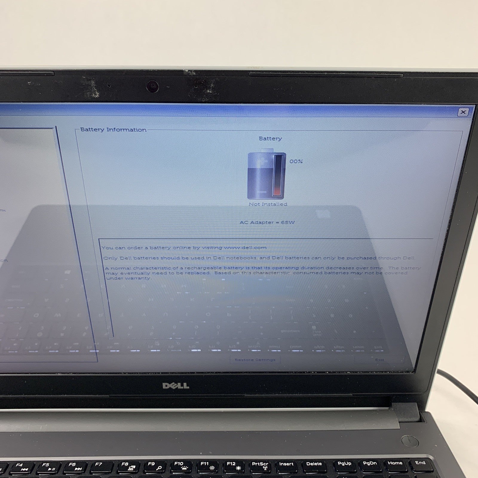 Dell Inspiron Laptop 5559 i5-6200U 2.3 GHz 8 GB Ram No OS No HDD No Batt No AC