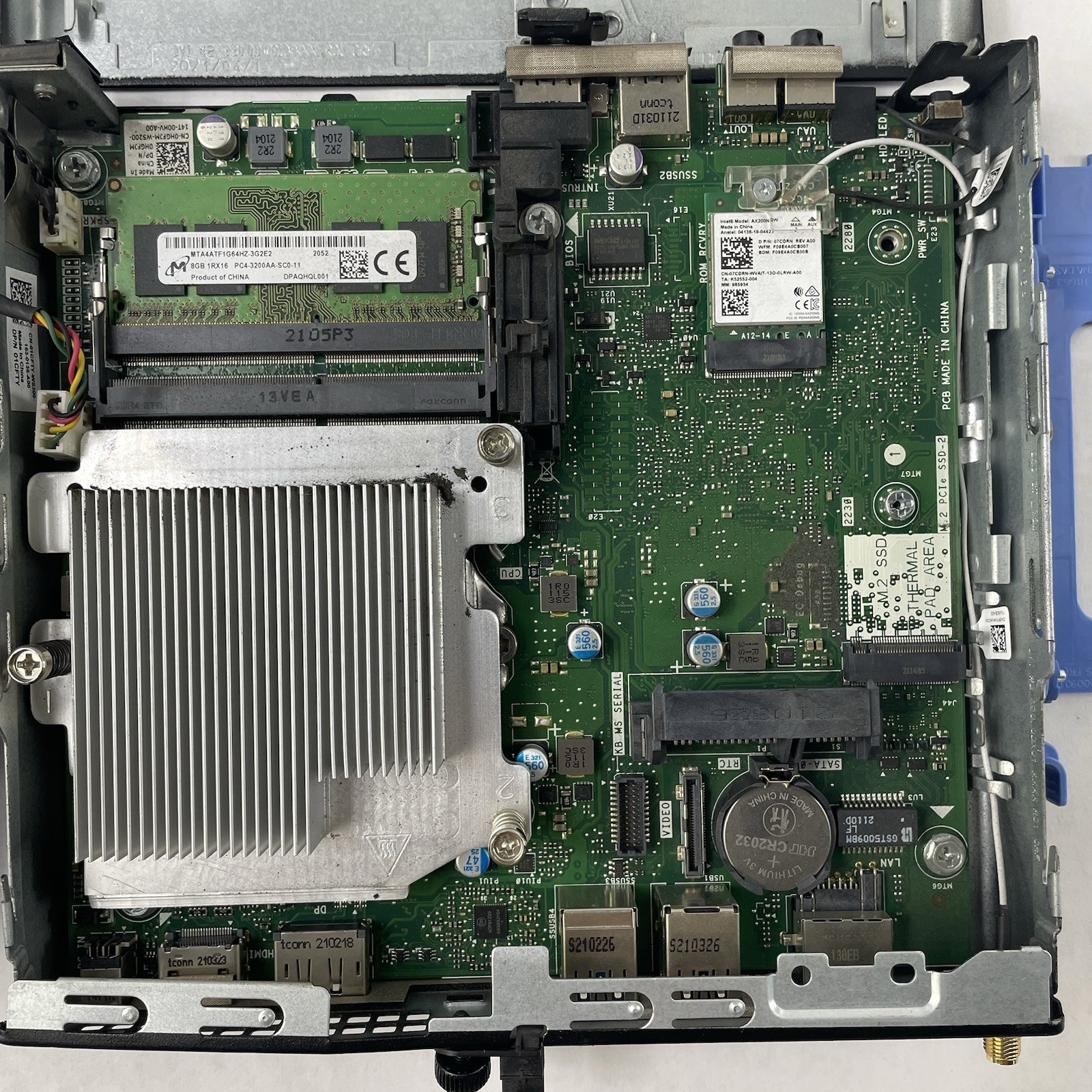 Dell Optiplex 3080 Micro i5-10500T 2.30 GHz 8 GB RAM No SSD/OS/AC - Bad USB14