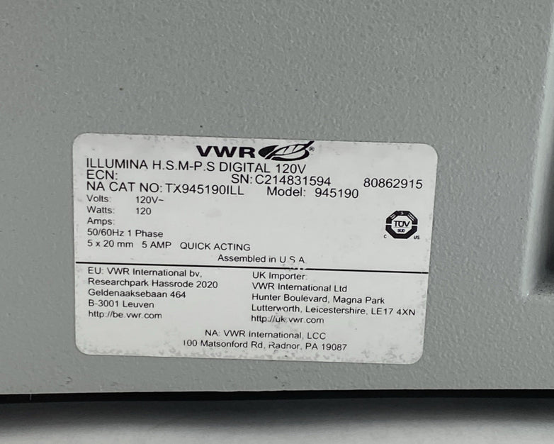 VWR Scientific DMS-2500 High Speed Micro Plate Shaker
