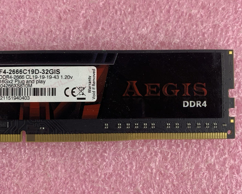 G.SKILL F4-2666C19D-32GIS Aegis Series DDR4 RAM 16 GB  2666MT/S Computer Ram