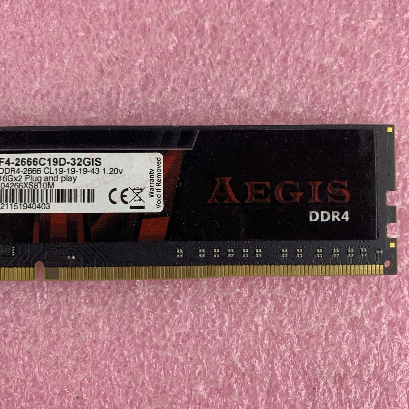 G.SKILL F4-2666C19D-32GIS Aegis Series DDR4 RAM 16 GB  2666MT/S Computer Ram3