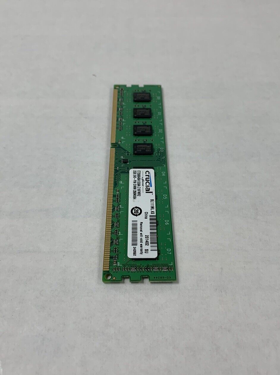 Crucial 2GB 240-Pin DIMM 256MX64 Memory CT25664BA1339A.C16FMR2 (Lot of 6)