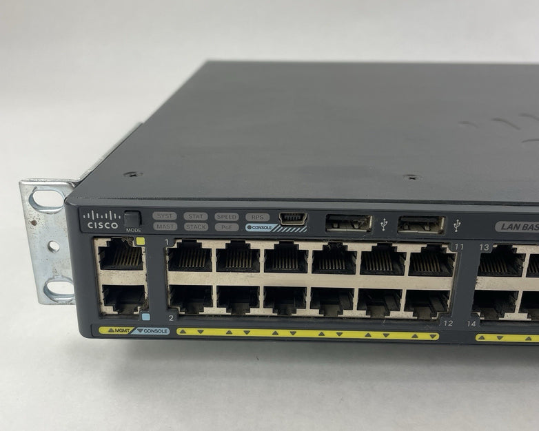 Cisco Catalyst WS-C2960X-48LPS-L V02 Tested and Reset