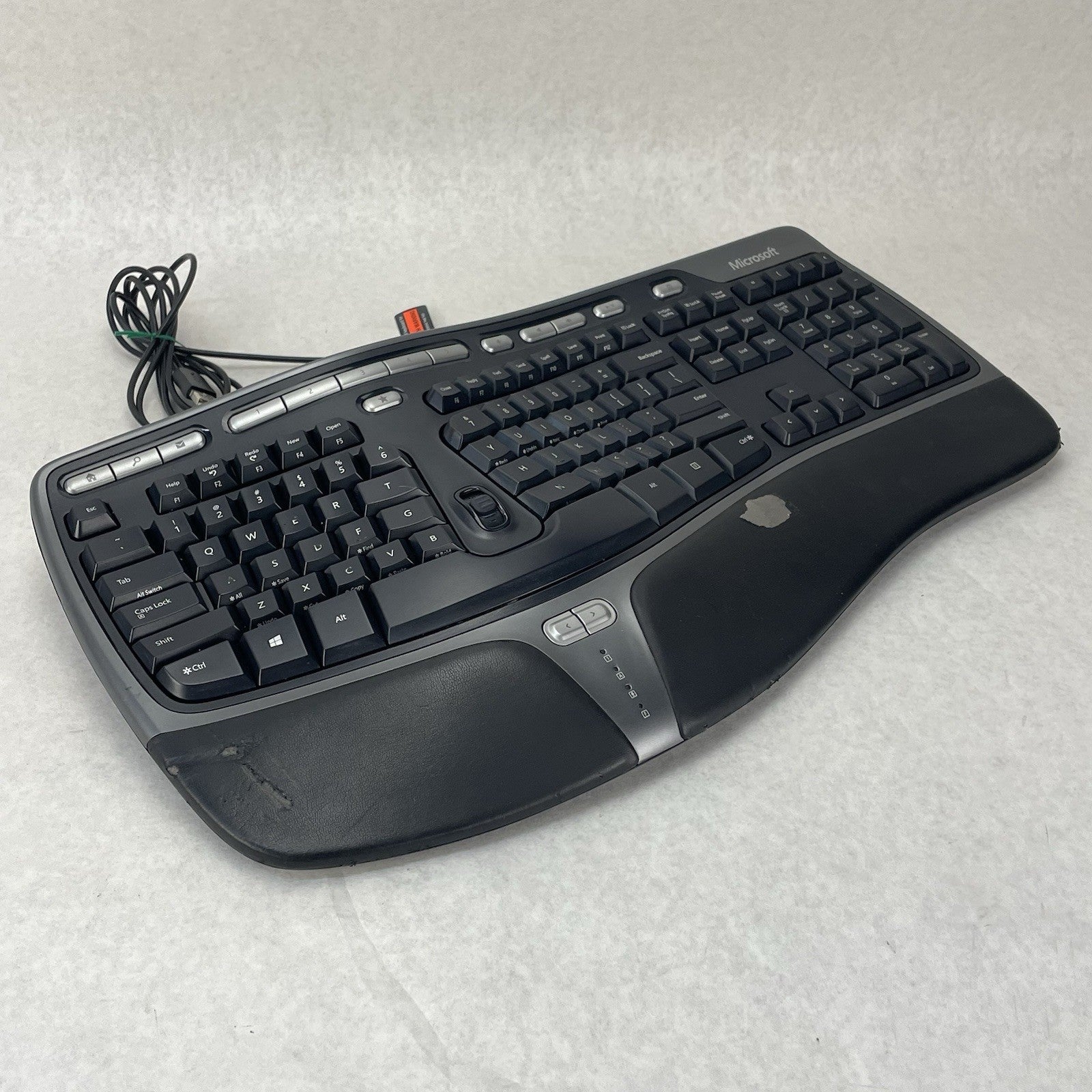 Microsoft 4000 V1.0 KU-0462 1048 Natural Ergonomic Keyboard USB Tested0