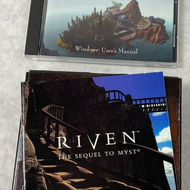 Riven 1997 + Myst 1993 Bundle MPC Classic Windows PC Game with Manuals