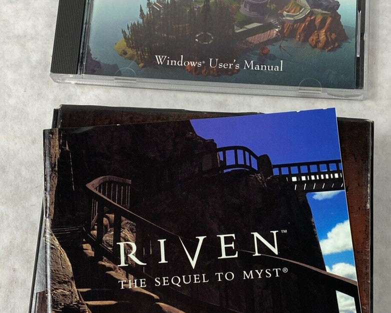 Riven 1997 + Myst 1993 Bundle MPC Classic Windows PC Game with Manuals