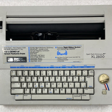 Smith Corona 5A Portable Electric Typewriter Spell Right XL2500 FOR PARTS