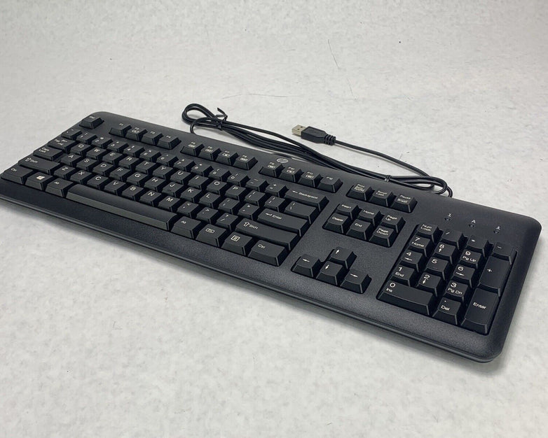 HP 672647-003 KU-1156 Wired Standard QWERTY USB Desktop Keyboard Black