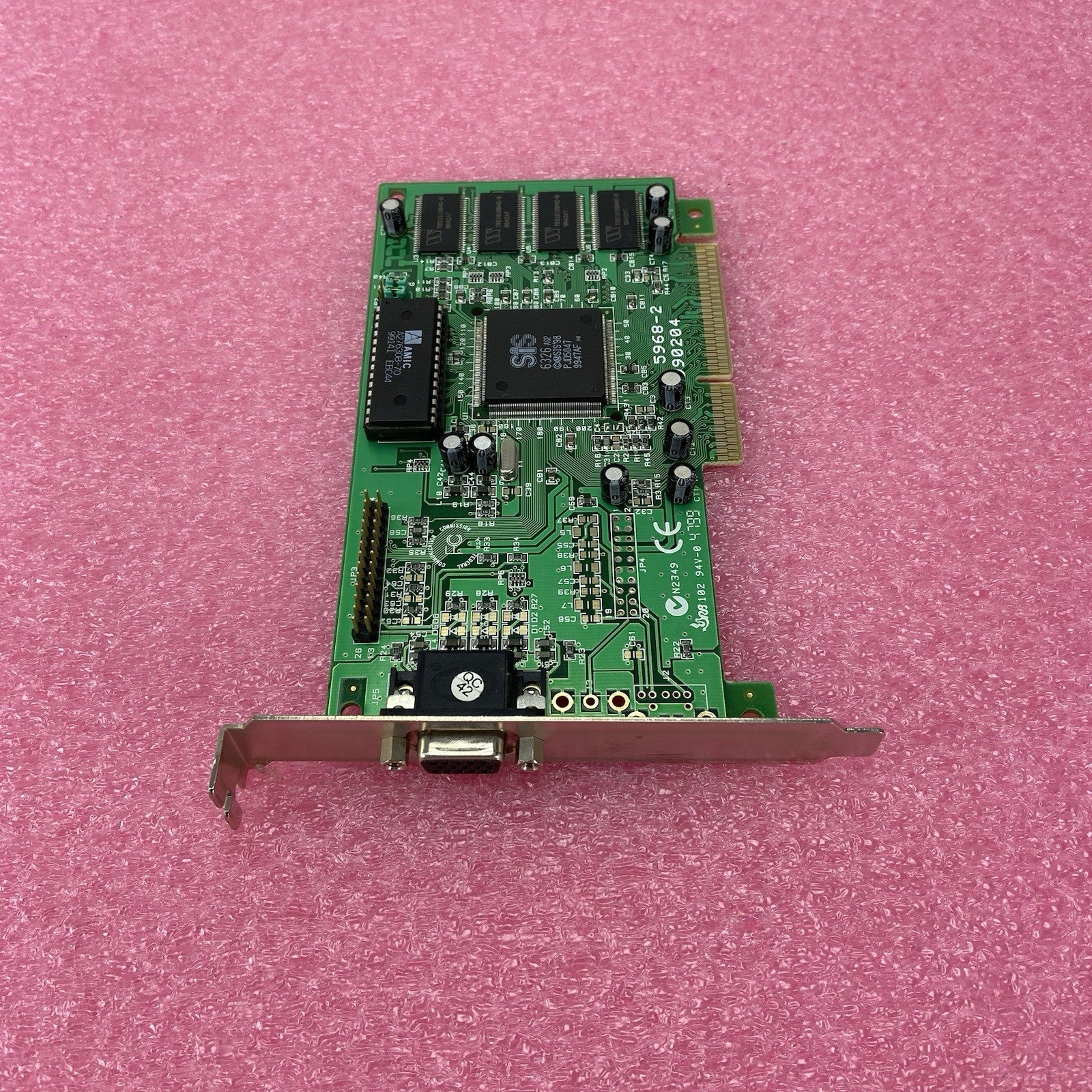Vintage SIS 6326 AGP 4MB Pine 5968-2 Graphics Card Tested3
