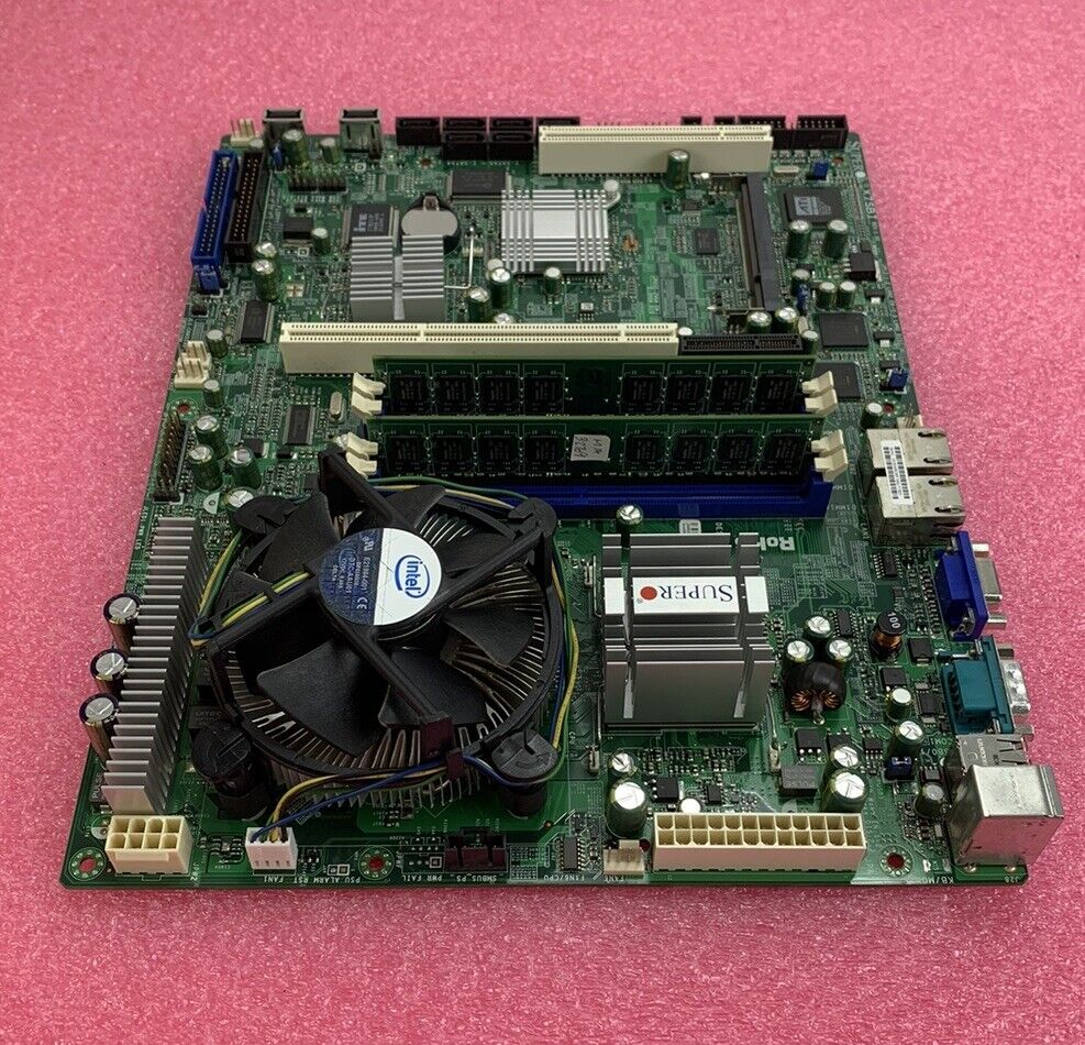 SuperMicro X7SBI Motherboard Intel Core 2 Quad Q9300 2.5GHz 4GB RAM w/ Shield